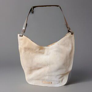 Lucky Brand ForaHo Hobo Bag‎ in Dusty Sand Suede Macadamia Leather Mushroom Tan